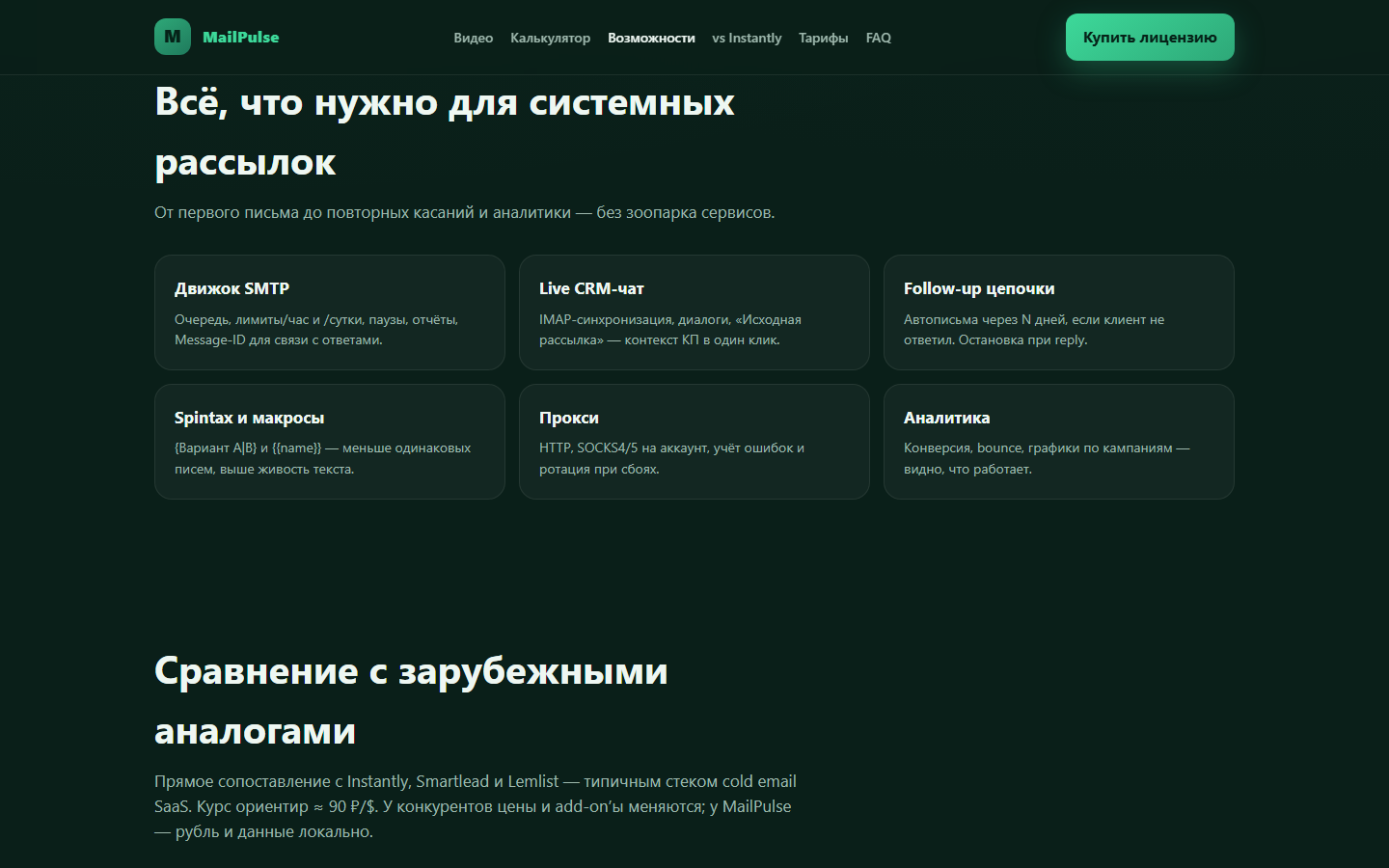 Возможности